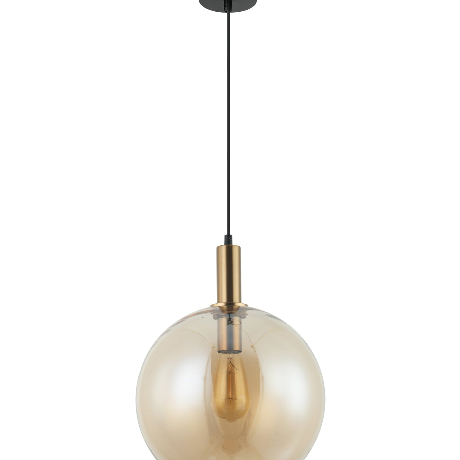 PATERA: Interior Glass with Extended Bronze Highlight Pendant Lights