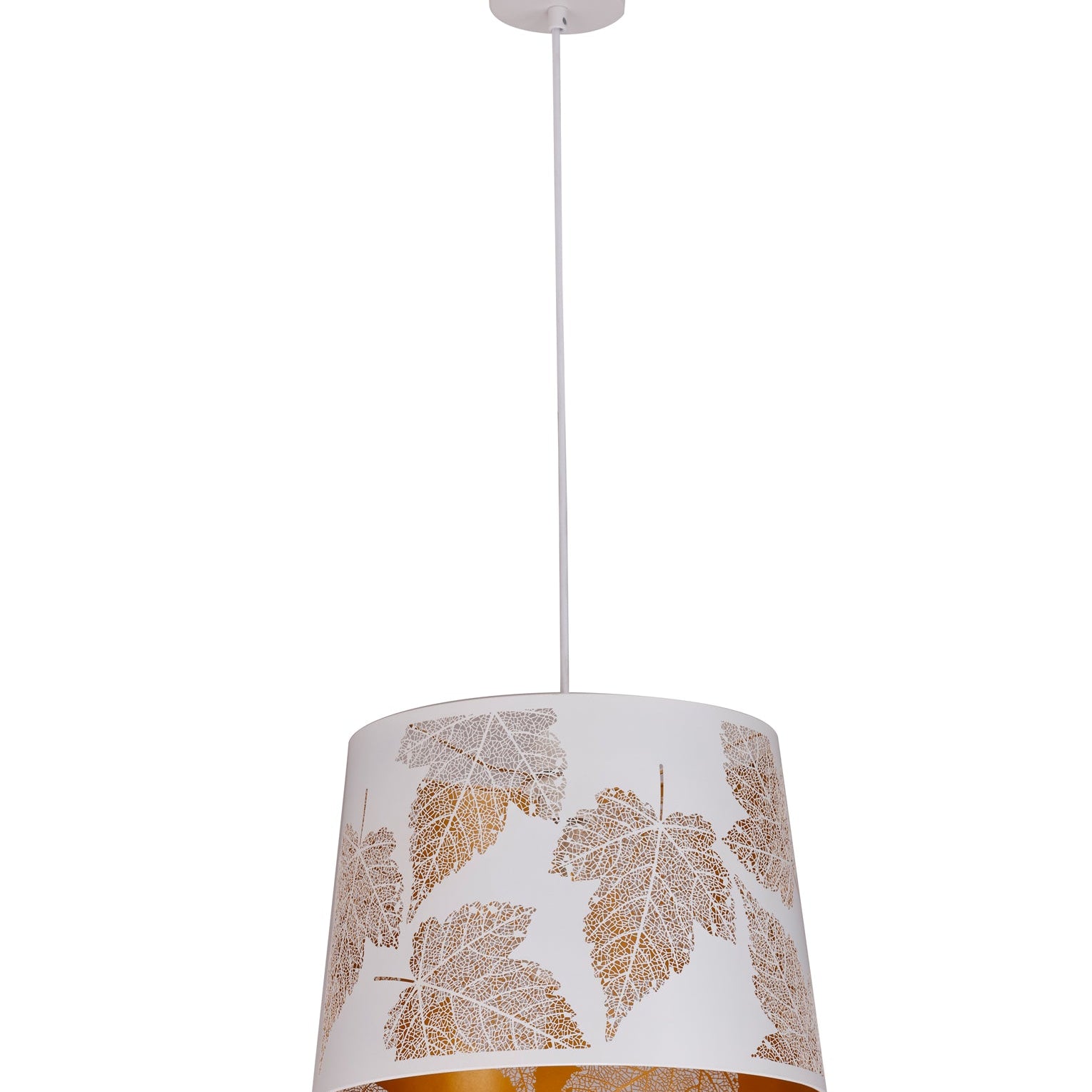 PENSHADE: Interior Slanted with Maple Leaf Pattern Laser Cut Pendant Lights