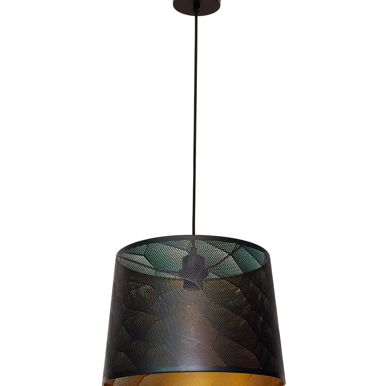 PENSHADE: Interior Slanted with Honeycomb Pattern Laser Cut Pendant Lights