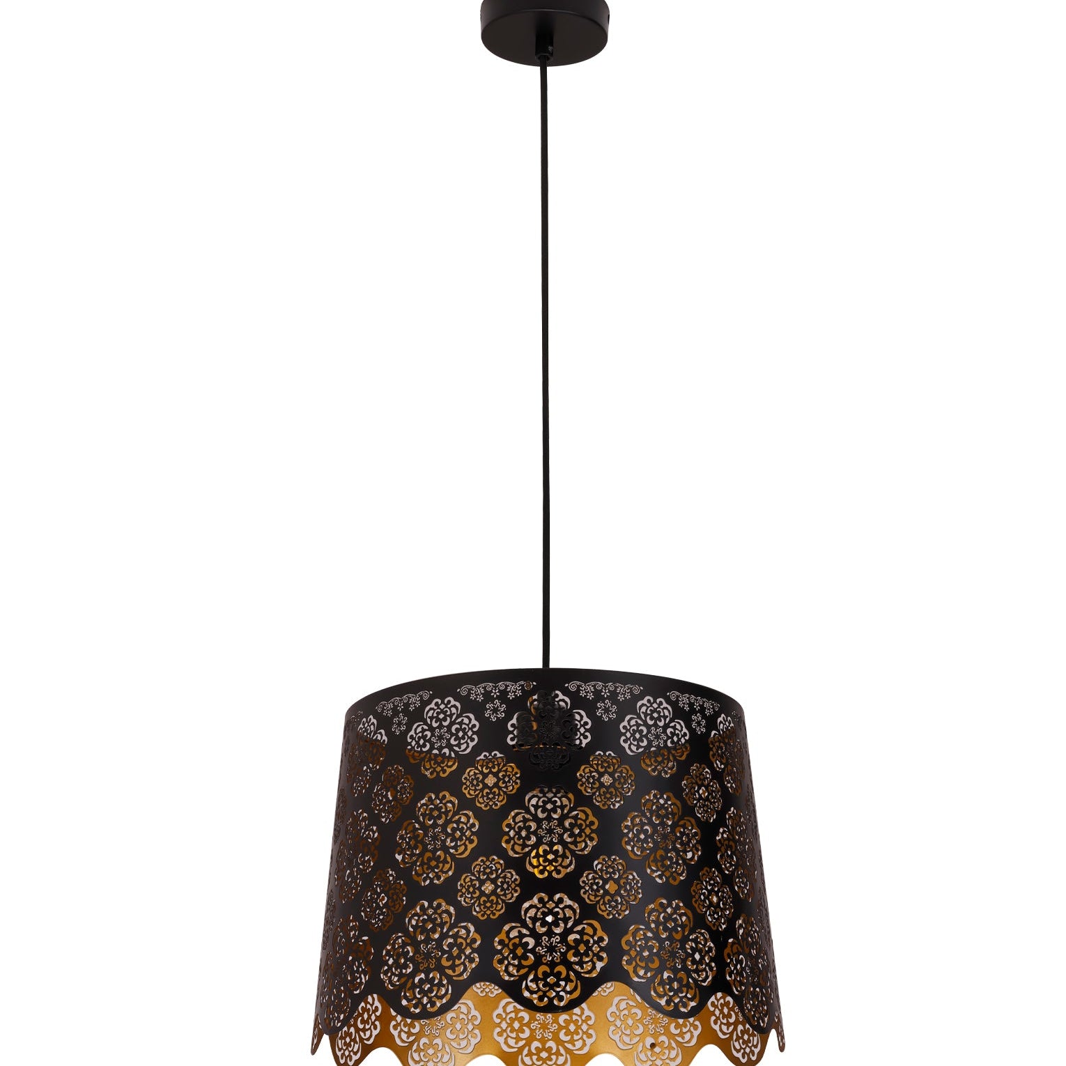 PENSHADE: Interior Slanted with Flower Pattern Laser Cut Pendant Lights