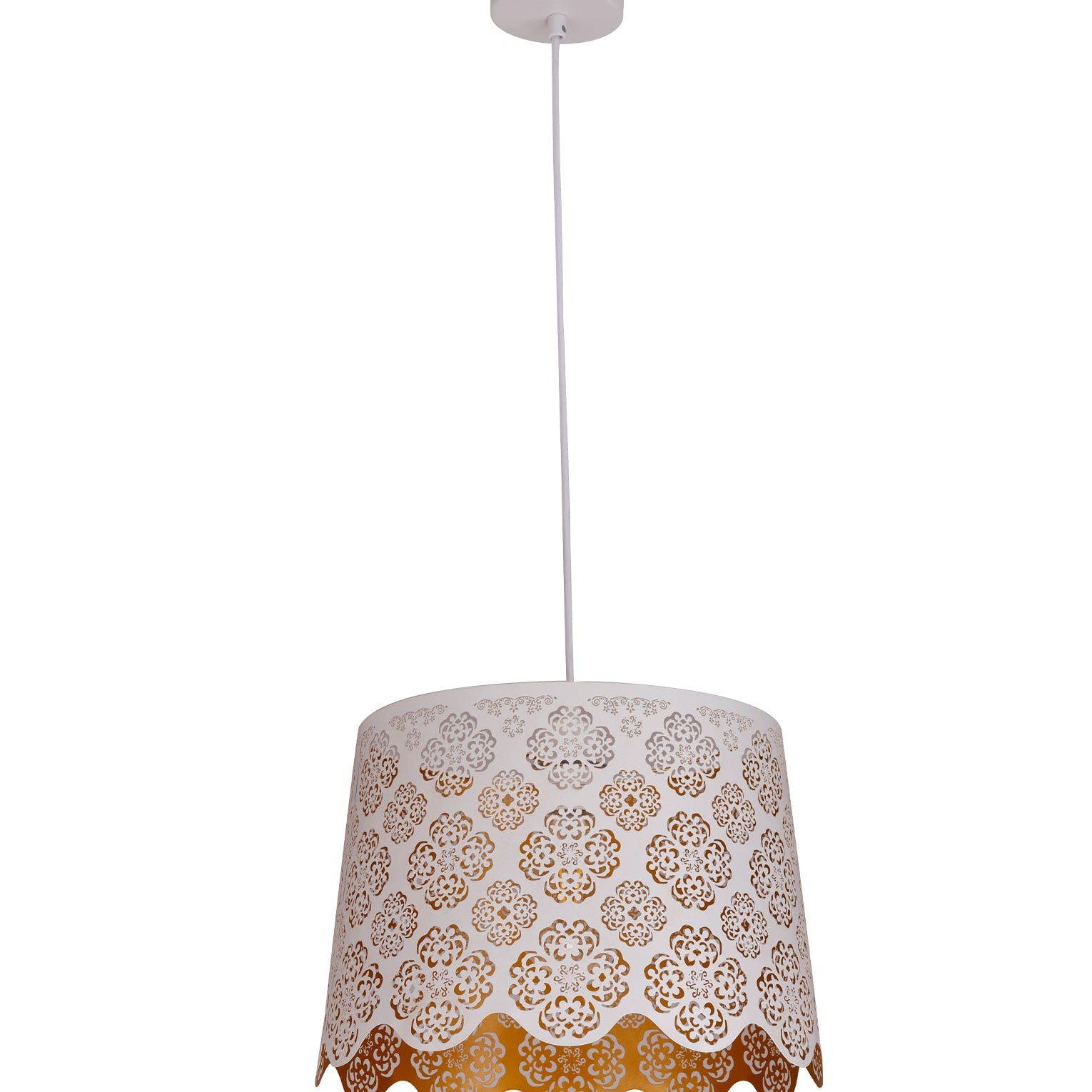 PENSHADE: Interior Slanted with Flower Pattern Laser Cut Pendant Lights