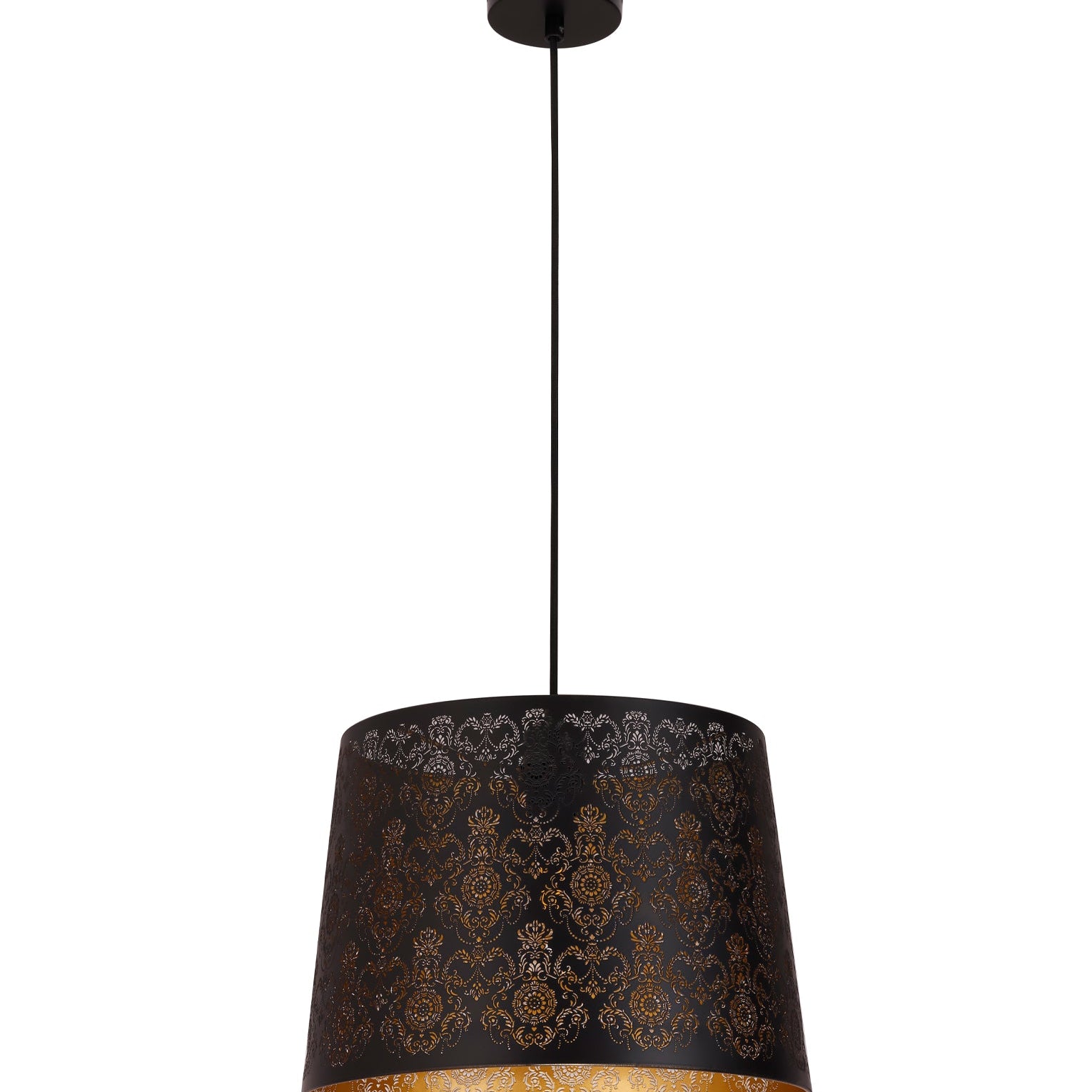 PENSHADE: Interior Slanted with Fleur Pattern Laser Cut Pendant Lights