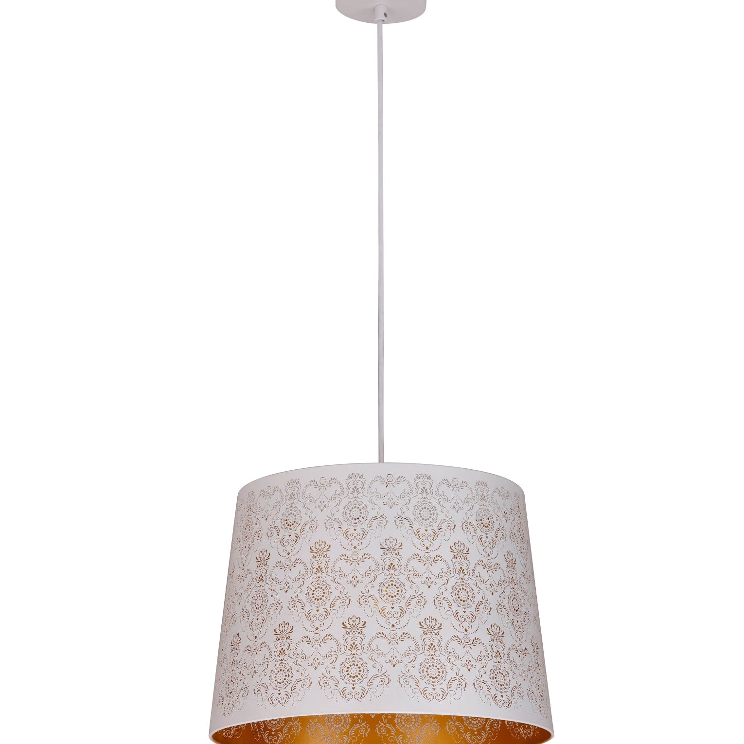 PENSHADE: Interior Slanted with Fleur Pattern Laser Cut Pendant Lights