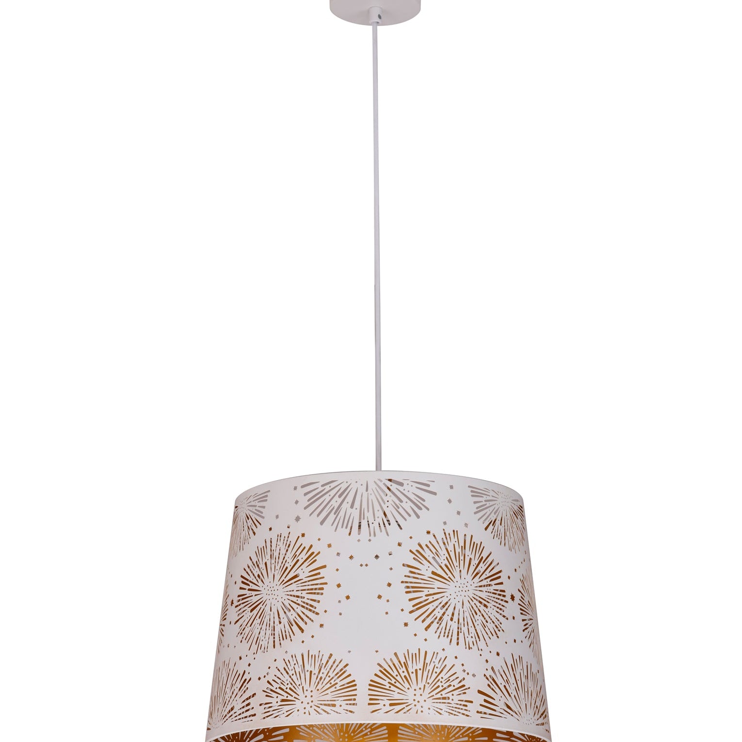 PENSHADE: Interior Slanted with Starburst Pattern Laser Cut Pendant Lights