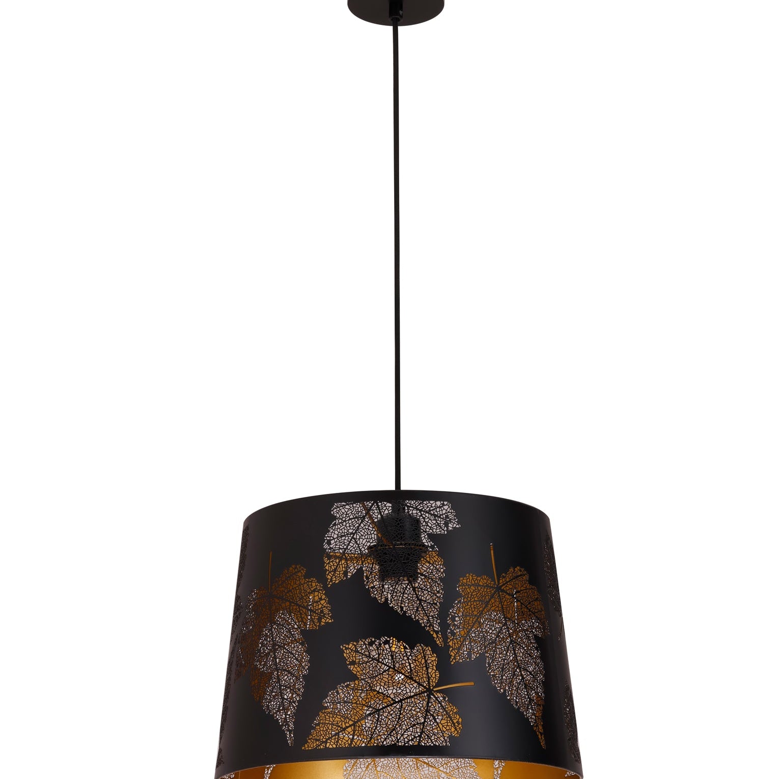 PENSHADE: Interior Slanted with Maple Leaf Pattern Laser Cut Pendant Lights