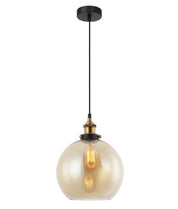 PESINI: Interior Wine Glass with Antique Brass/ Chrome Highlight Pendant Lights