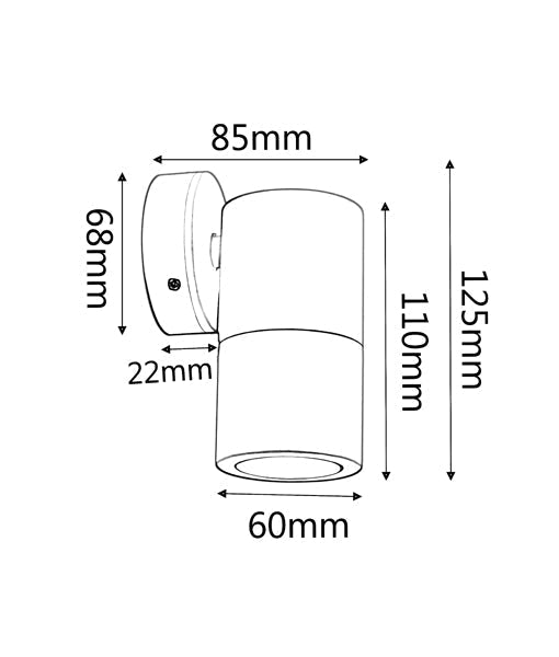 GU10 Exterior Wall Pillar Spot Lights (Aged Brass) IP65