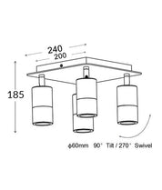 GU10 Exterior Adjustable Head Bar Lights (White) IP44
