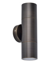 MR16 Exterior Wall Pillar Spot Lights (Rustic Brass) IP65