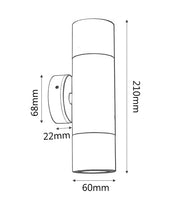 GU10 Exterior Wall Pillar Spot Lights (Aged Brass) IP65