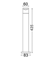 PHARE: GU10 Surface Mounted SS 316 Anti Glare Bollard Light IP54