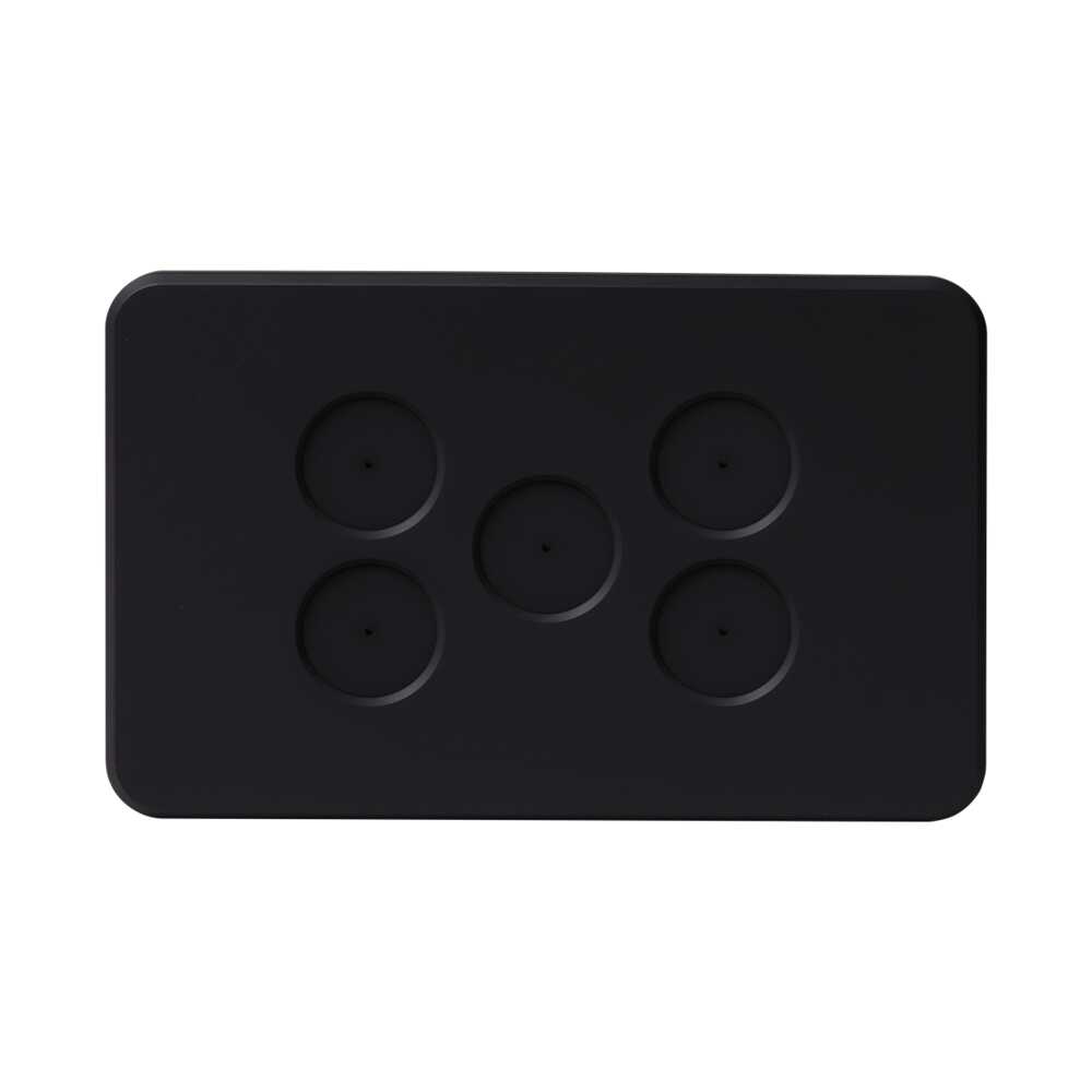 Pixie Smart Face Plate Gloss Black Polycarbonate 5 Gang Configurations