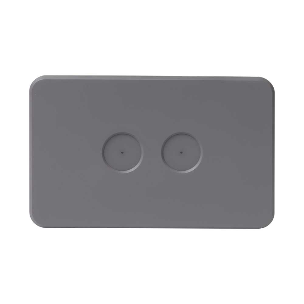 Pixie Smart Face Plate Gloss Grey Polycarbonate 2 Gang Configurations
