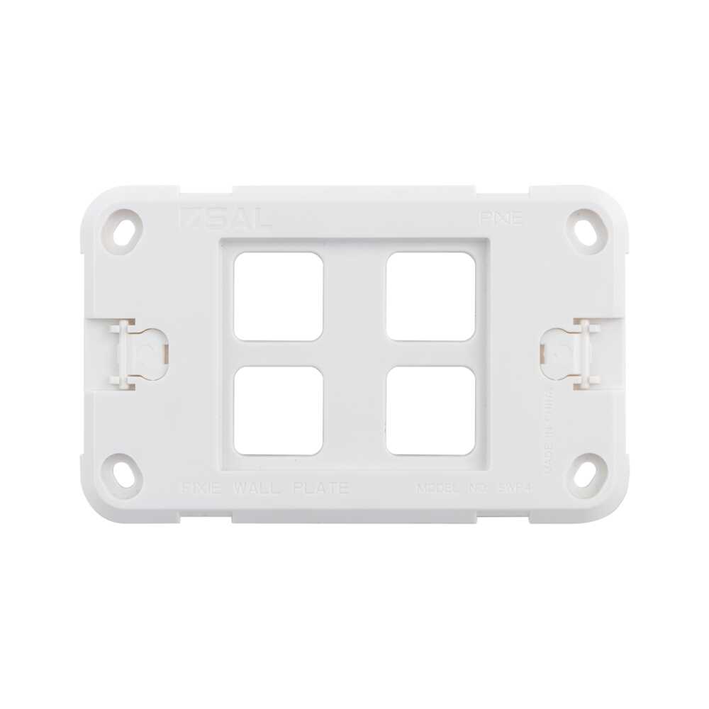 Pixie Smart Wall Plate White Polycarbonate 4 Gang Configurations