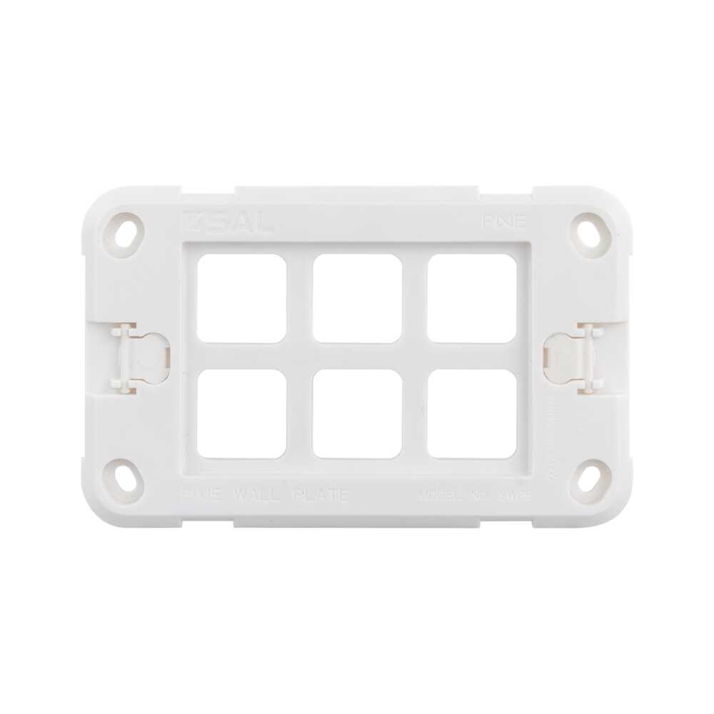 Pixie Smart Wall Plate White Polycarbonate 6 Gang Configurations