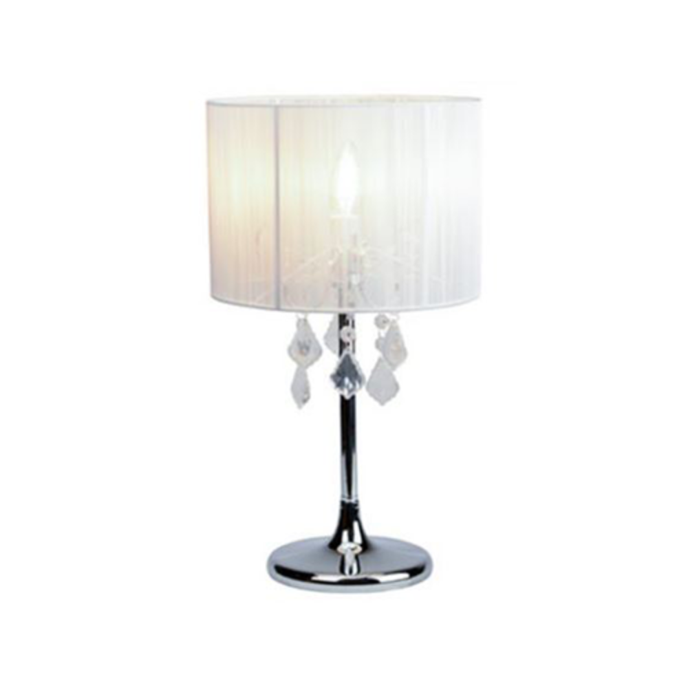 Paris Crystal Table Lamp - White