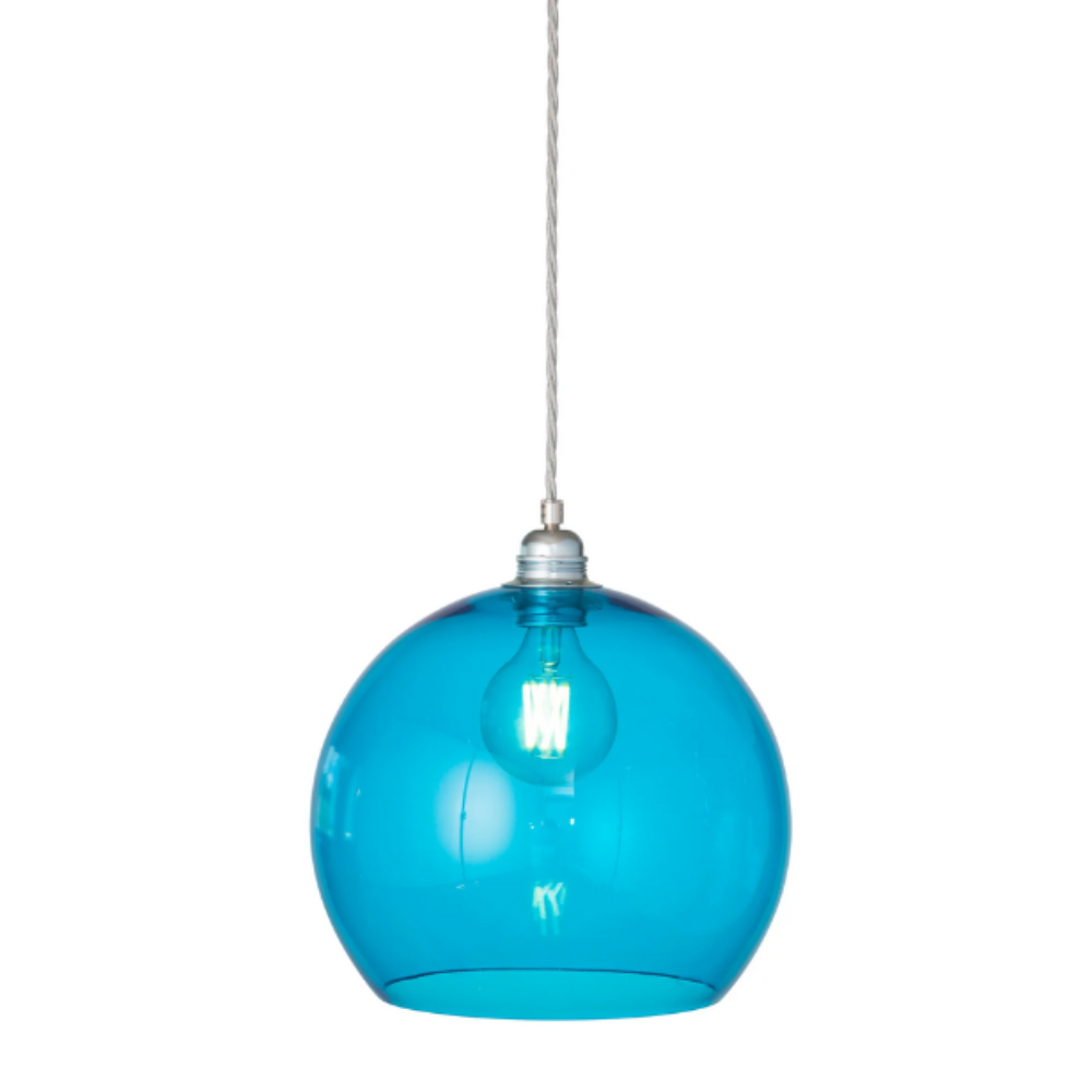 Rowan Pendant Light W280mm Glass Matt Silver