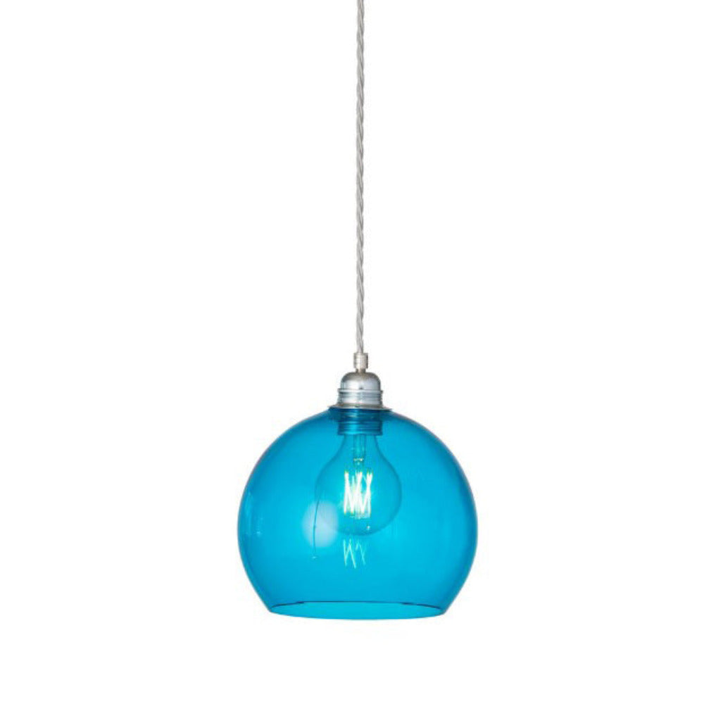 Rowan Pendant Light W220mm Glass Matt Silver