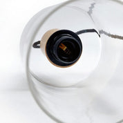 Modern Glass and Wood Pendant Light