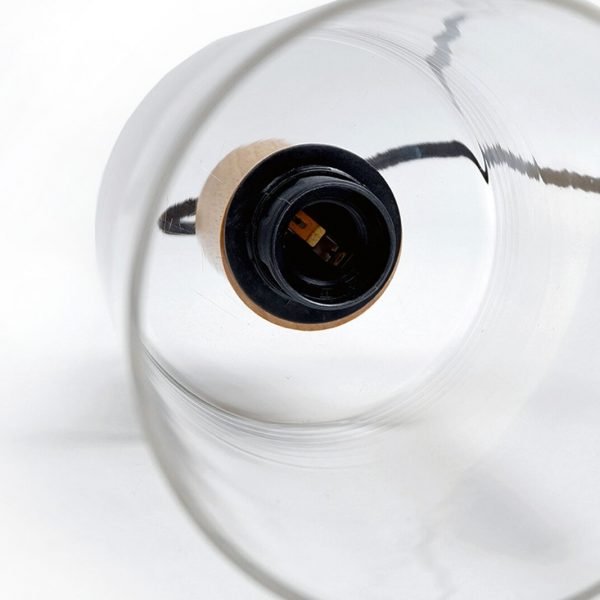 Modern Glass and Wood Pendant Light