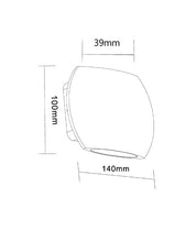 REMO: Surface Mounted LED Exterior Curved Up/Down Wall Lights IP54