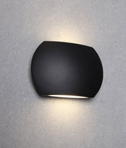 REMO: Surface Mounted LED Exterior Curved Up/Down Wall Lights IP54