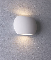 REMO: Surface Mounted LED Exterior Curved Up/Down Wall Lights IP54