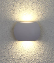 REMO: Surface Mounted LED Exterior Curved Up/Down Wall Lights IP54