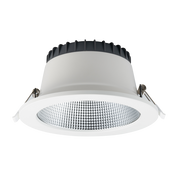Penmark Recessed LED Downlight W232mm 60° White Aluminium TRI Colour
