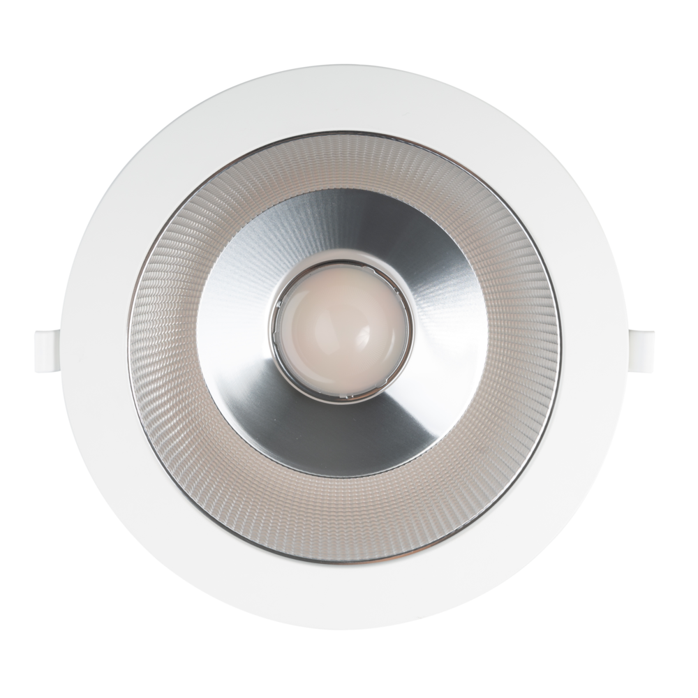 Penmark Recessed LED Downlight W232mm 60° White Aluminium TRI Colour