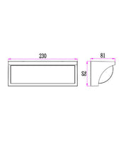 REPISATRI: Exterior LED Tri-CCT Curved Wedge Surface Mounted Wall Lights IP65