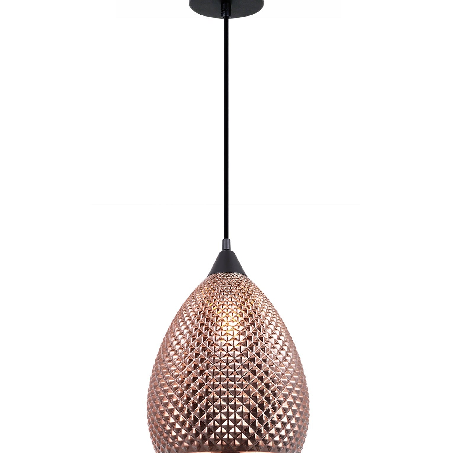 RICTUS: Bohemian Glass with Quadrilateral Segments Ellipse Shape Pendant Lights