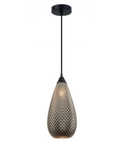 RICTUS: Bohemian Glass with Quadrilateral Segments Tear Drop Shape Pendant Lights