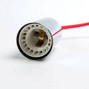 Pharos Chrome Pendant with Fabric Cable - Red Cable