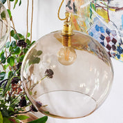Rowan Pendant Light W390mm Glass Matt Silver