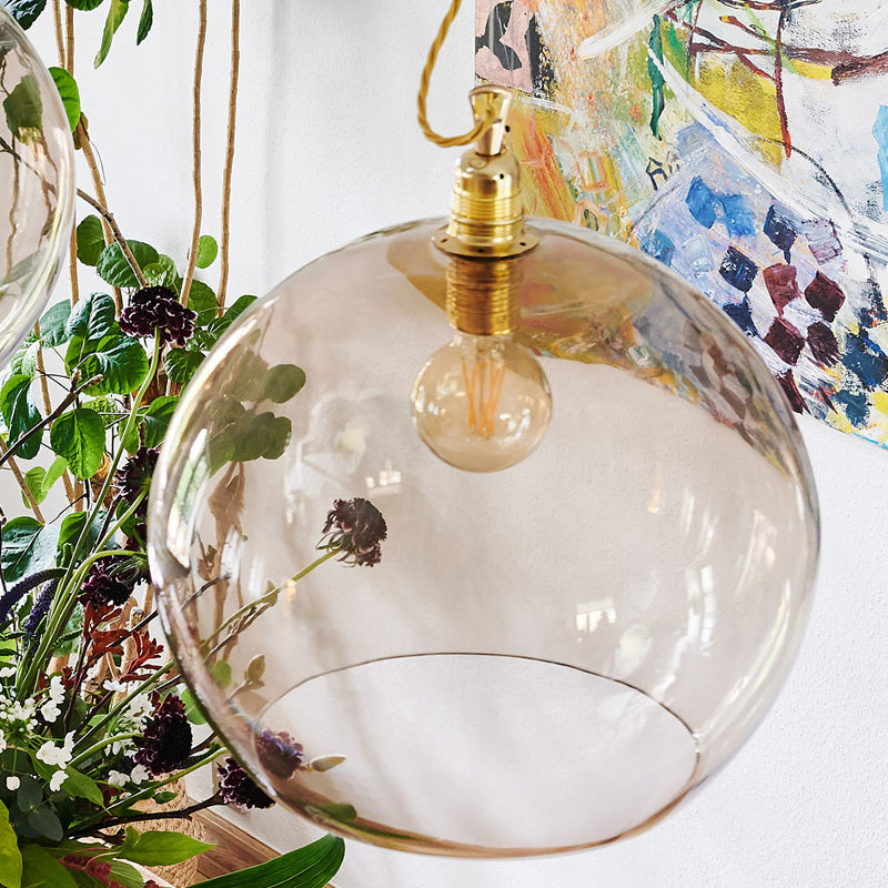 Rowan Pendant Light W390mm Glass Matt Silver