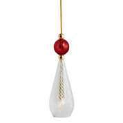 Smykke Pendant Light W125mm Swirl Clear Glass