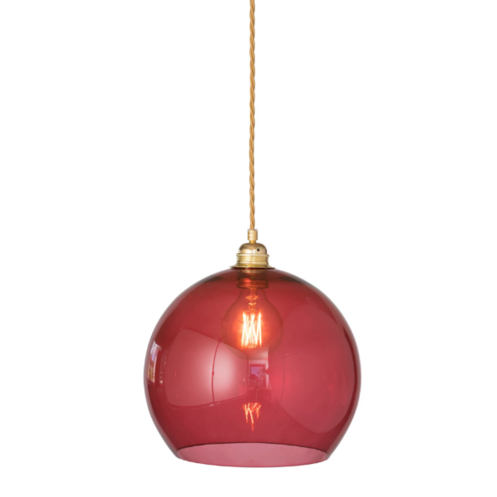 Rowan Pendant Light W280mm Glass Matt Gold