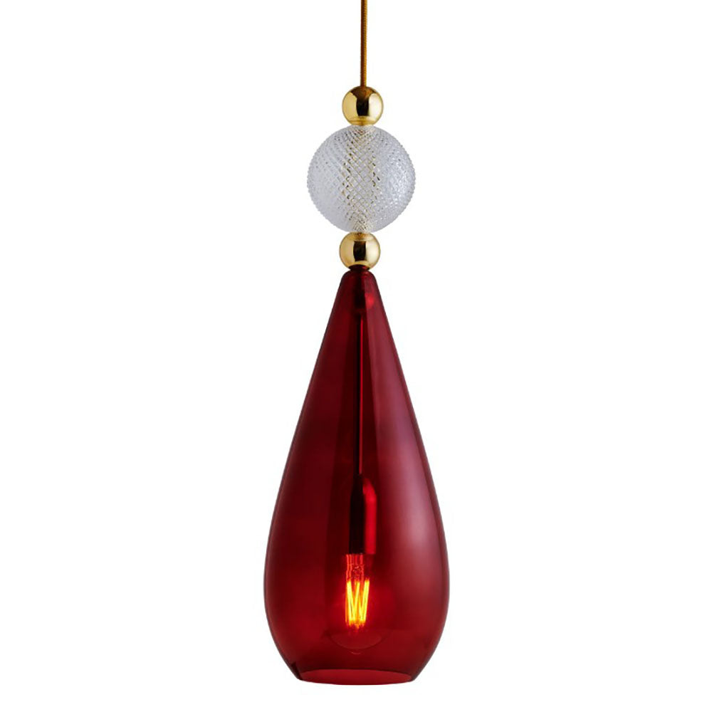 Smykke Pendant Light W180mm Glass Check Ball