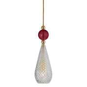Smykke Pendant Light W125mm Check Clear Glass