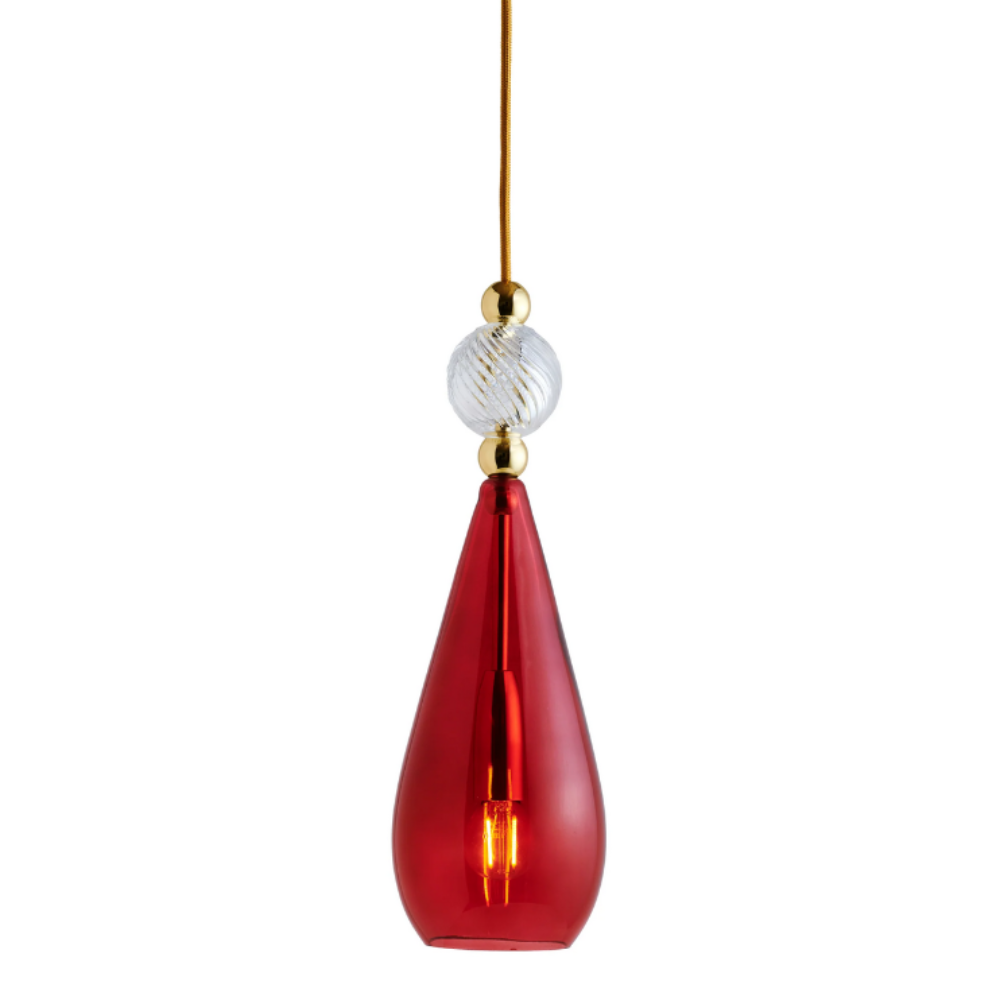 Smykke Pendant Light W125mm Glass Swirl Ball