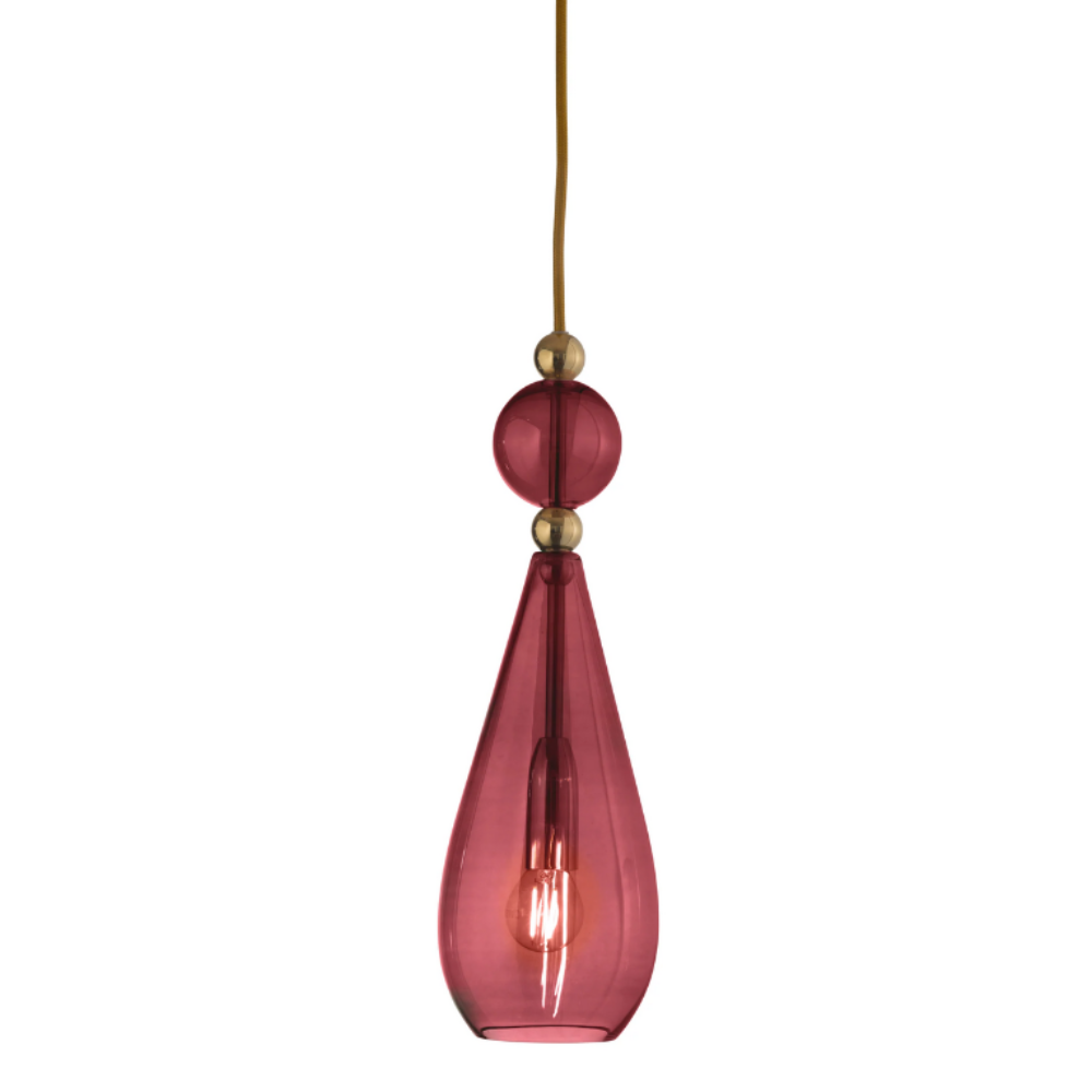 Smykke Pendant Light W125mm Glass Shiny Gold