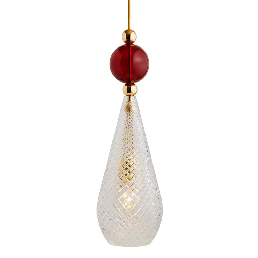 Smykke Pendant Light W180mm Check Clear Glass