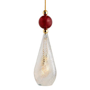 Smykke Pendant Light W180mm Swirl Clear Glass