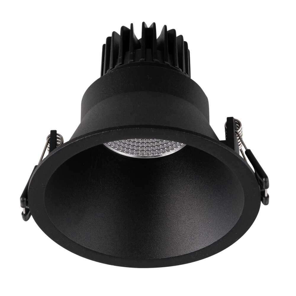 Unifit Recessed LED Downlight W102mm 8W Black Aluminium 3000K