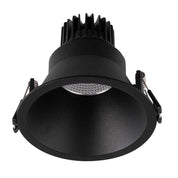 Unifit Recessed LED Downlight W102mm 8W Black Aluminium 3000K