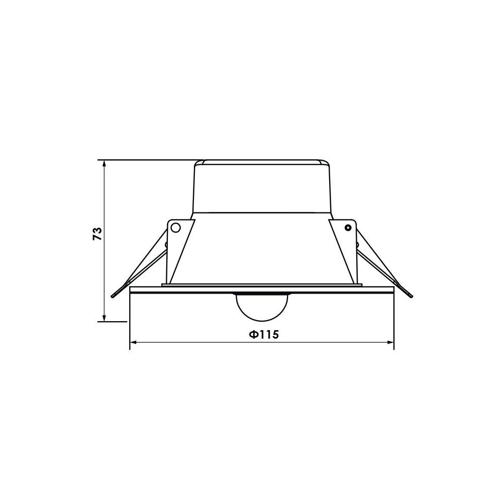 Clare Recessed LED Downlight With Sensor 10W White Polycarbonate 3 CCT