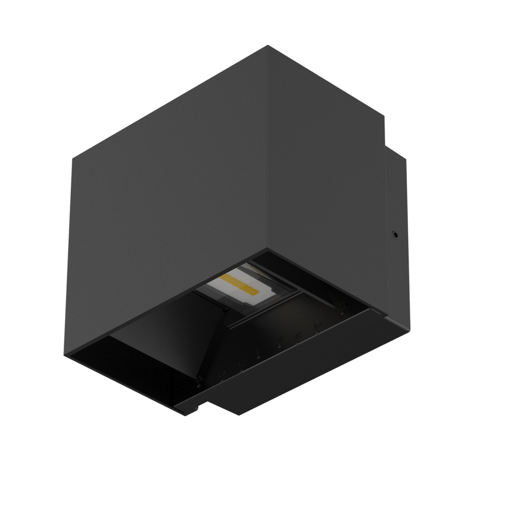 CUBE II S9320 Surface Mounted Exterior LED Wall Light Black 10W 3000K IP65