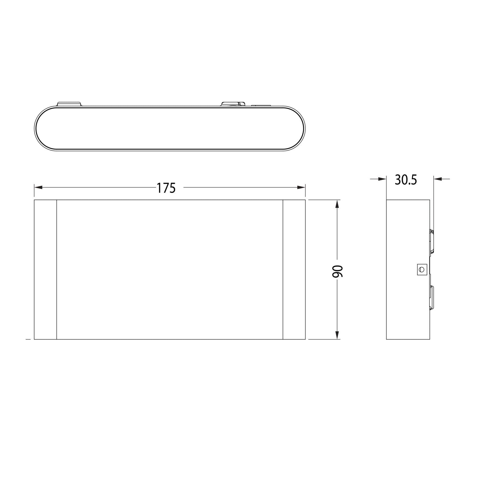 CARINA Exterior Wall Light 10W Black Aluminium 3CCT