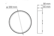 COOPER II SE7181TC Round LED Bunker Light Black 12W TRI Colour IP65